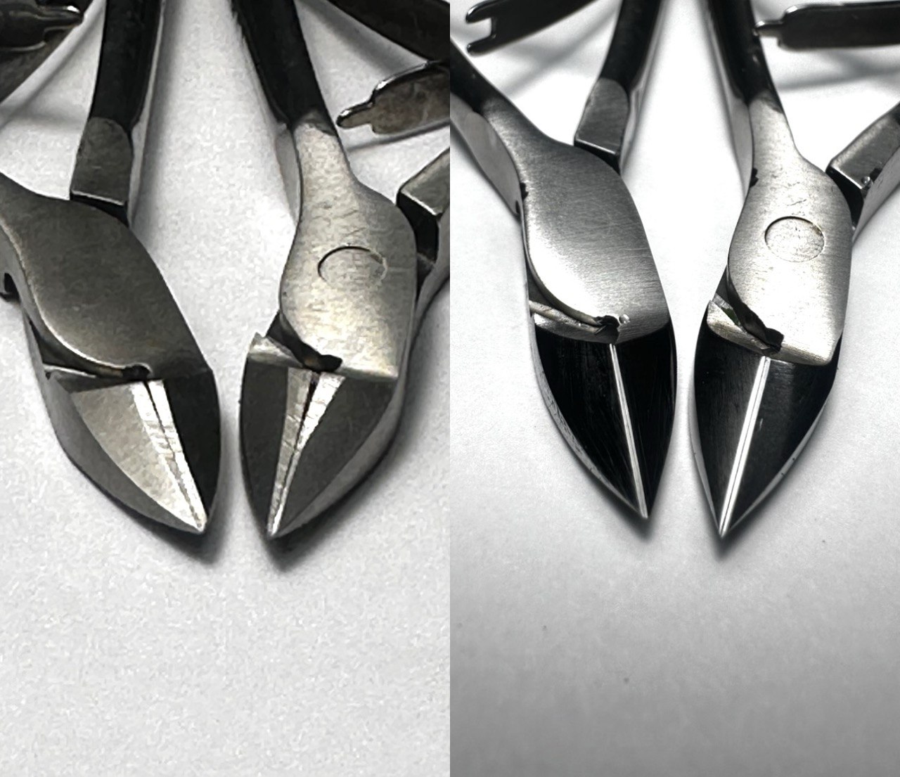 Renowacja cążek podologicznych przed i po Gdynia